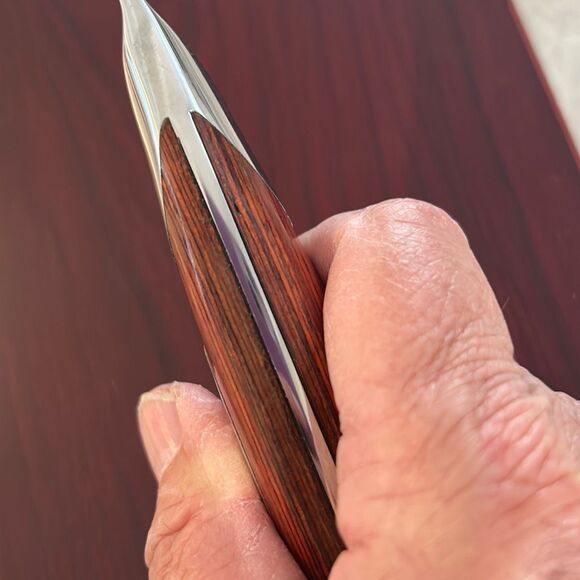 Rosewood Handle 13” Santoku Knife - Picture 8 of 9